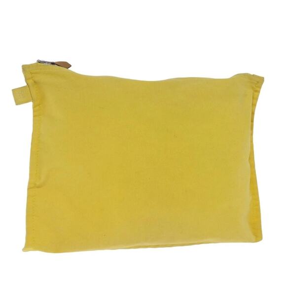 Hermès Bora Bora GM Pouch Yellow Canvas Travel Clutch Authentic Large Size - Picture 4 of 14